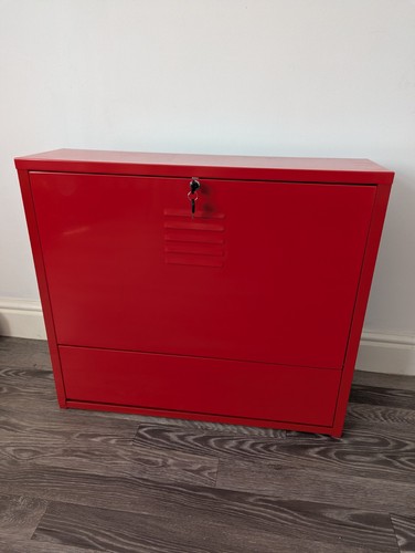 Red metal workstation computer - red,