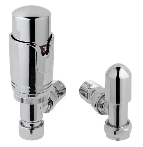 Angled thermostatic radiator - angled,