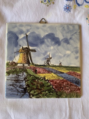 Vintage hand painted - painted, delft