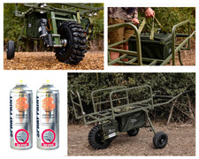 Carp Porter Barrow Spray Paint 2x 400ml Carp Green Satin Anti-Rust Restoration