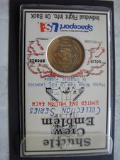 (A122) Space Shuttle Crew Emblem Series. Carded Medallion. Challenger