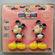 Vintage Disney Mickey for kids Mickey Mouse swish curtain pole ends plaques.
