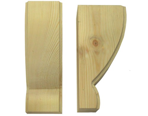 Wooden corbels timber shelf - wooden,