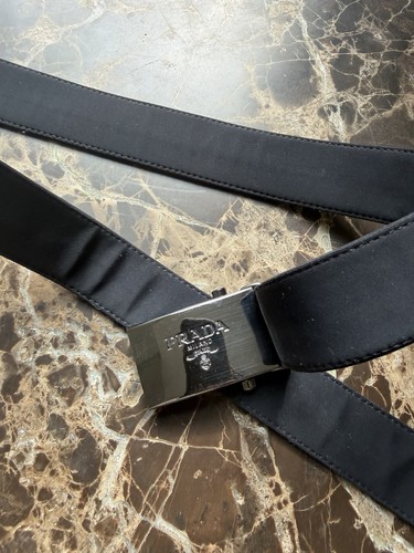 Prada logo plaque buckle - prada,