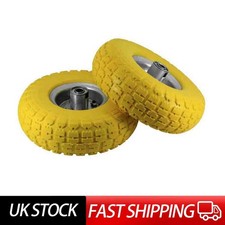 2 X 10" Puncture Burst Proof Solid Rubber Trolley Sack Truck Wheels Spare Tyres