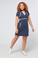 Swing Out Sister Golf Liz Ladies Golf Dress Cap Sleeves UK Small Navy Sunshine