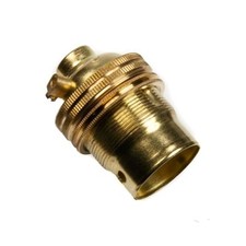 Brass Lamp Holder Bayonet Cap (BC) (B22d) Fitting Bulb Holder 10mm Screw Thread