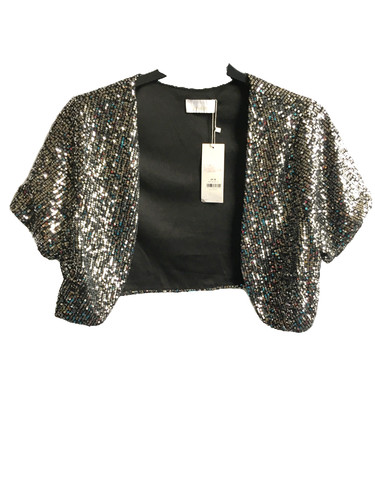 Yours silver sequin lined crop