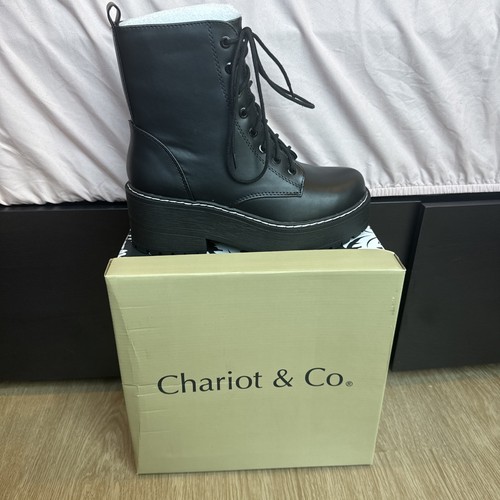 Black chunky platform boots
