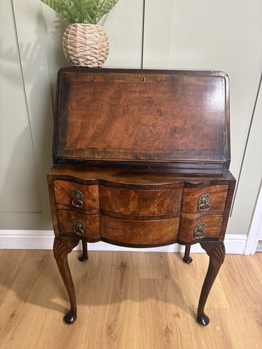 Vintage burr walnut queen anne - walnut,