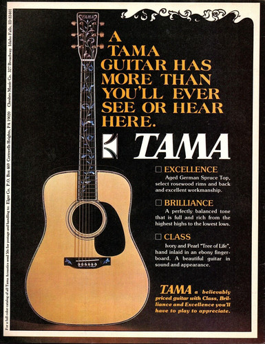 Vtg 1970s tama acoustic - vtg, guitar