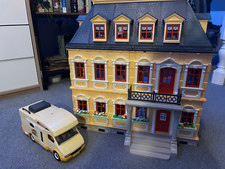 playmobil victorian mansion and vintage van bundle