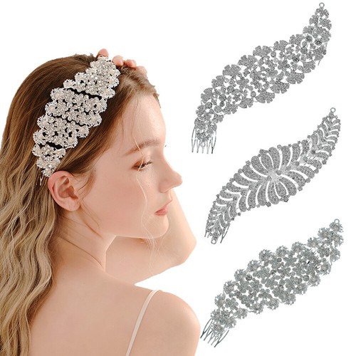 New flower diamante pearl hair - diamante,