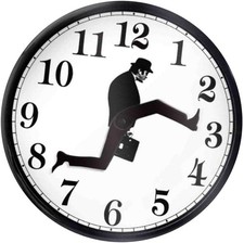 TOPINCN British Comedy Inspired Ministry of Silly Walk Wall Clock Comedian Home