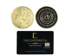 John Wick Hotel Continental Gold Coins Prop Replica In Protective Case Uk