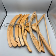 Vintage Wooden Coat Hangers x8