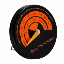 Stove Flue Pipe Thermometer Wood Burner Fuel Magnetic Temperature Gauge USAAA+