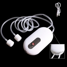 Rechargeable Live Bait Aerator Pump, Fishing Tank Oxygenator,Single&Double-Tube