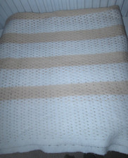 Cream & light brown striped