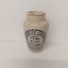 Mobberley Creamery Henry Fildes Printed Stoneware Cream Pot Crock