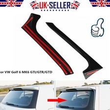 Rear Window Side Spoiler Wing Glossy Black For VW Golf 6 MK6 GTI/GTR/GTD Outdoor