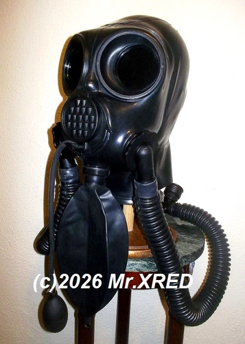Latex gas mask - latex,