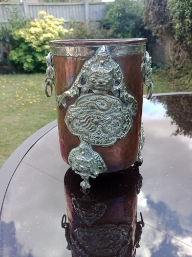 Vintage footed copper - footed,