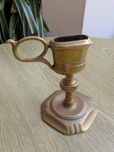 Victorian bel brass candle - brass,