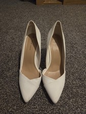 Ladies White Newlook Court Shoes Size 7
