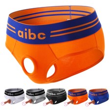 Men Sexy O-Ring Briefs Underwear Bulge Pouch Penis Enhancer Panties Cotton