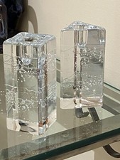 2 Littala Finland Glass Candle