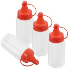  4 Pcs Container Squeeze Bottles Seasoning Squeezing Sauce Dispensing