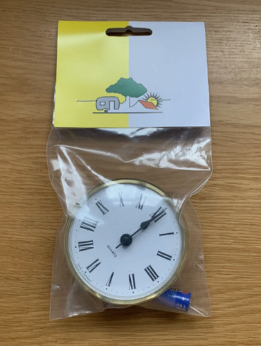 72mm clock round brass - clock,