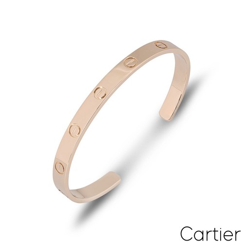 Cartier rose gold plain cuff - gold,