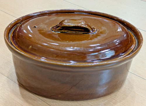 Clay cooking pot oval - clay,