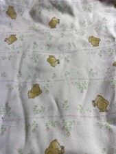 Classic Disney Winnie the Pooh Rose Reversible Pink Stripe Pooh Baby Blanket