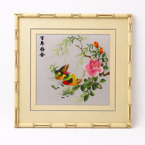 Vintage silk embroidery - silk,