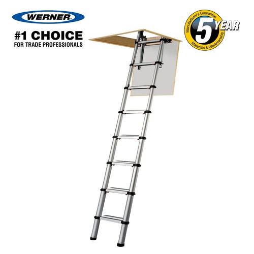 Werner telescopic loft ladder - werner,