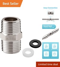 G1/2 Inch Stainless Steel Shower Hose Connector - Leak Proof & Durable