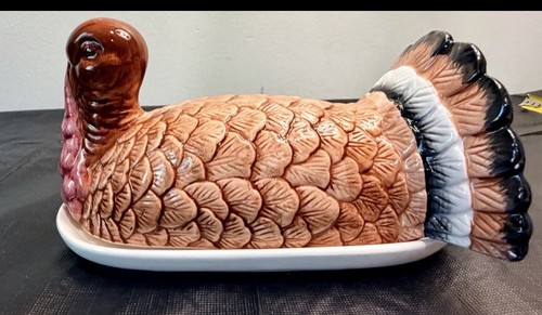 Vintage ceramic turkey - ceramic,