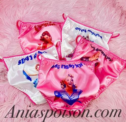 Sissy satin pinup panties - sissy,