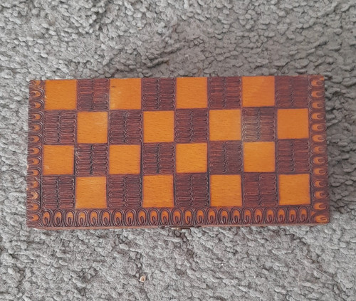 Vintage wooden folding - folding, chess