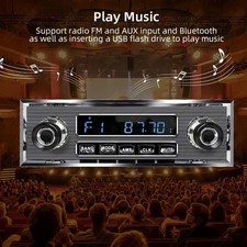 1 Din Car Radio MP3 Player Classic Car Retro Audio Stereo Support FM AUX EQ USB
