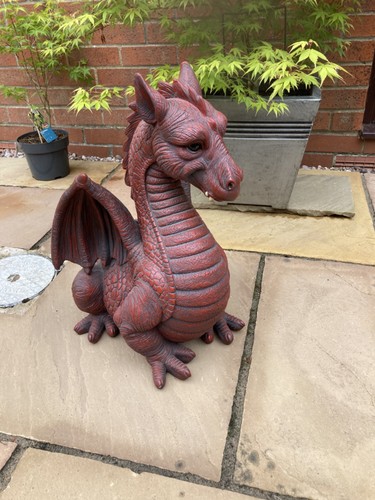 Winged dragon figure - dragon, red