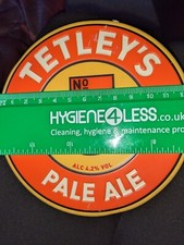 Tetley 's Pale Ale No3  Pump Badge Sign 13cm