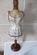 TABLETOP FRENCH 18THC TAPESTRY PICNICING LOVERS BY RUINS PAPER FEMALE MANNEQUIN