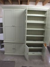 Buckingham All Painted Large Narrow Storage Cupboard/ Larder- F&B Ball Green