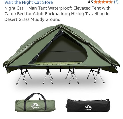 Night cat man - man, tent
