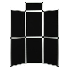 7 Panels Folding Table Top Display 6+1 Fold Board Tabletop Poster Board Black UK