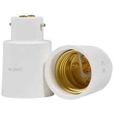 Light Bulb Lamp Socket Converter Adapter Bayonet B22 Plug to Screw E27 Socket